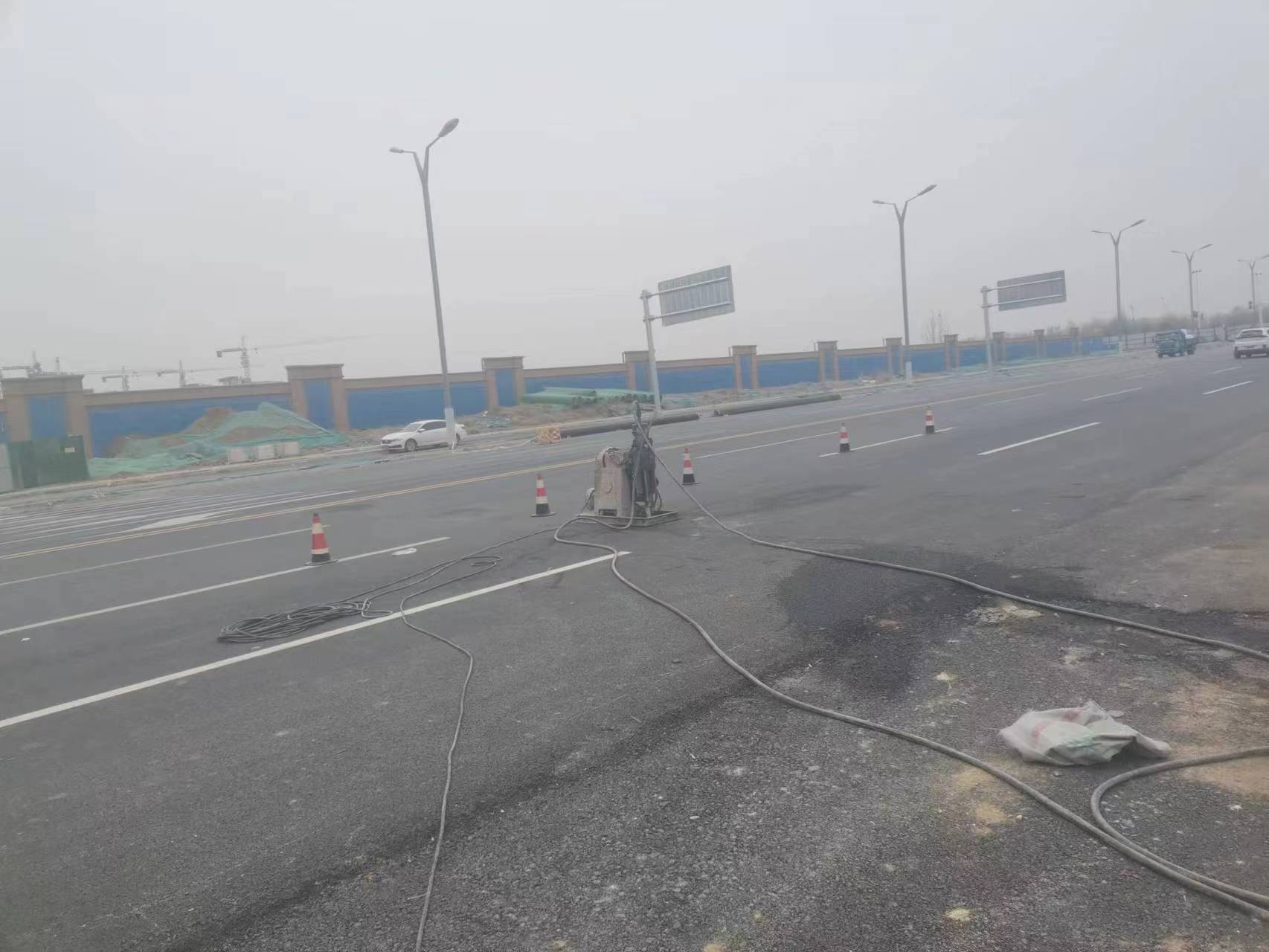 沙嘴街道马路注浆